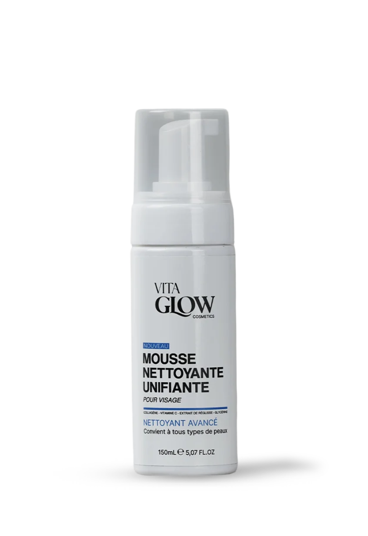 Mousse nettoyante unifiante